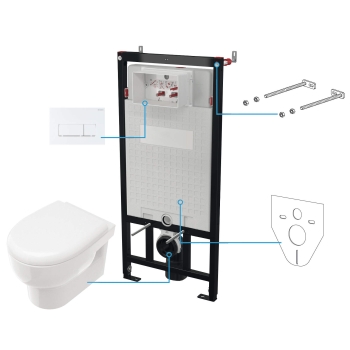 Zestaw WC podtynkowy 6 w 1